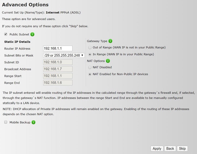 Technicolor TG589vac v2 port configuration