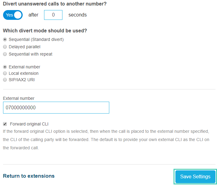 how to divert messages to another number automatically