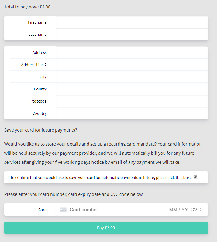 How do I upload a card mandate?
