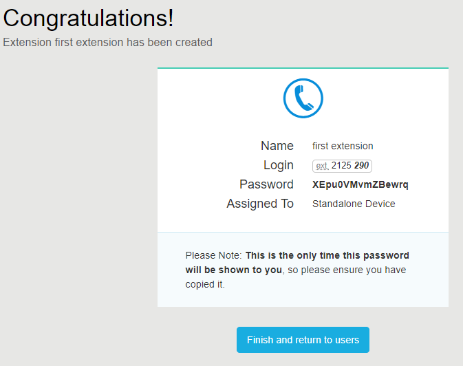 Creating and configuring a VoIP extension